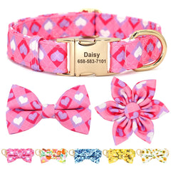 Cute Bowknot Flower Pet ID Collars - PeticaDeals