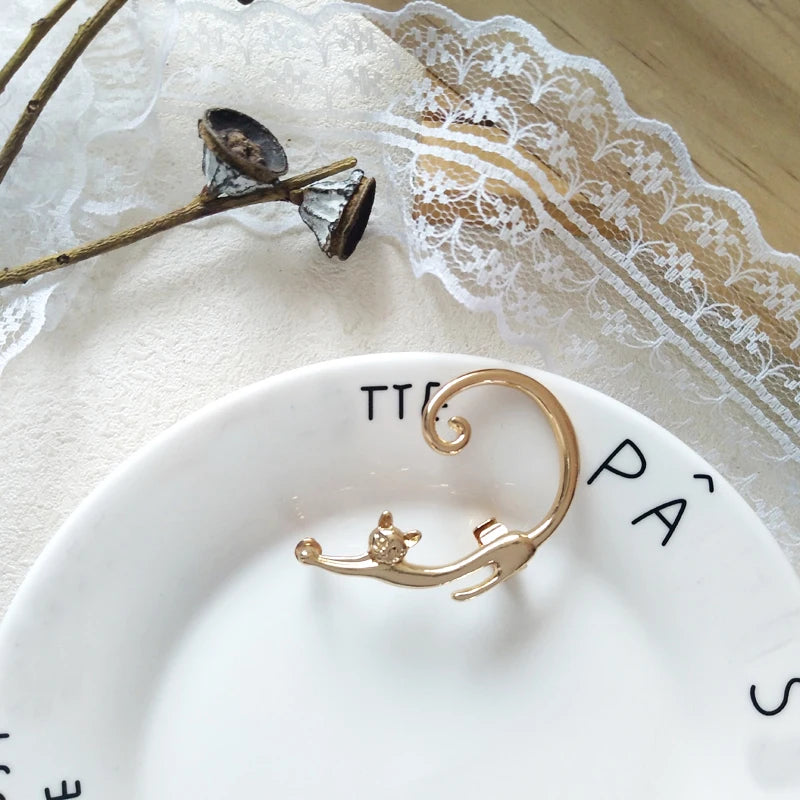 Cute Cat Clip-On Earrings for Women Orecchini - PeticaDeals