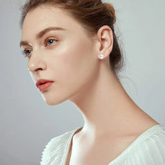 Cute Cat Imitation Pearl Stud Earrings with CZ Exquisite Girl Ear Piercing Earrings Fancy Statement Jewelry - PeticaDeals