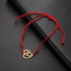 Cute Cat Paw Heart Charm Bracelet for Women & Men of Stainless Steel - PeticaDeals