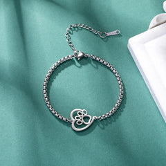 Cute Cat Paw Heart Charm Bracelet for Women & Men of Stainless Steel - PeticaDeals