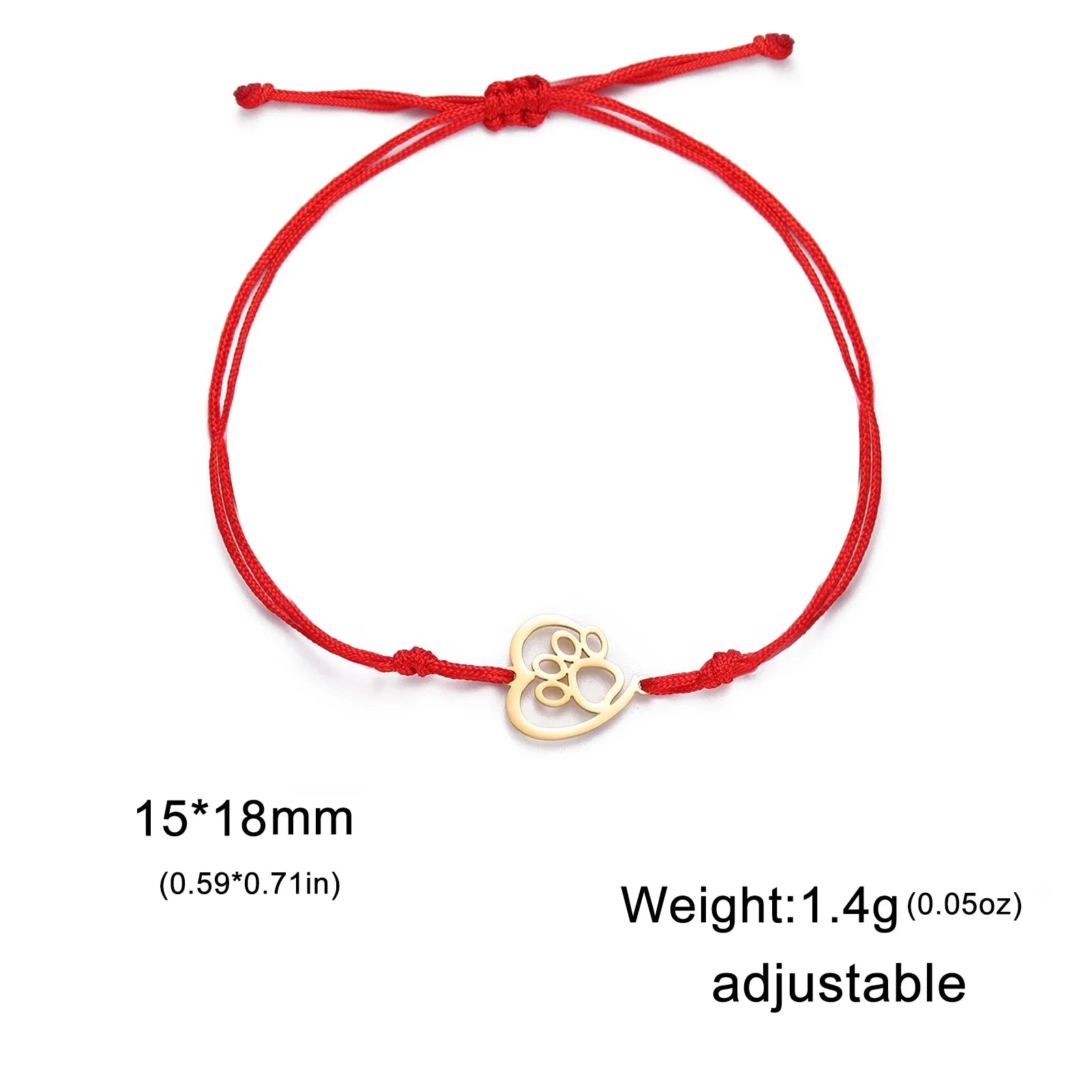 Cute Cat Paw Heart Charm Bracelet for Women & Men of Stainless Steel - PeticaDeals