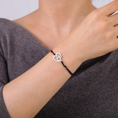 Cute Cat Paw Heart Charm Bracelet for Women & Men of Stainless Steel - PeticaDeals