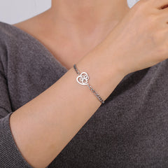 Cute Cat Paw Heart Charm Bracelet for Women & Men of Stainless Steel - PeticaDeals