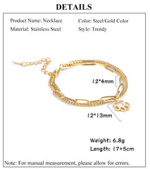 Cute Cat Paw Pendant Bracelet Bangles Double Layer Stainless Steel Bracelet Jewelry For Women Girls High Quality - PeticaDeals