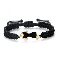 Cute Cat Pendant Braided Bracelet Colorful String Couple Bangles Chain Handmade Yoga Healing Jewelry - PeticaDeals