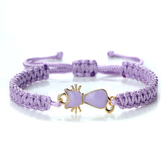Cute Cat Pendant Braided Bracelet Colorful String Couple Bangles Chain Handmade Yoga Healing Jewelry - PeticaDeals