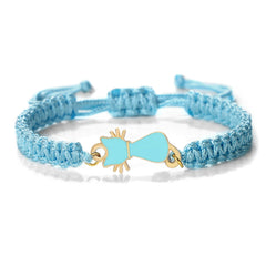 Cute Cat Pendant Braided Bracelet Colorful String Couple Bangles Chain Handmade Yoga Healing Jewelry - PeticaDeals