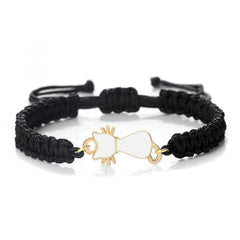 Cute Cat Pendant Braided Bracelet Colorful String Couple Bangles Chain Handmade Yoga Healing Jewelry - PeticaDeals