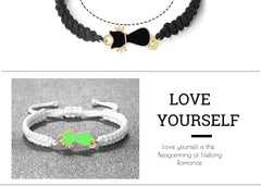 Cute Cat Pendant Braided Bracelet Colorful String Couple Bangles Chain Handmade Yoga Healing Jewelry - PeticaDeals
