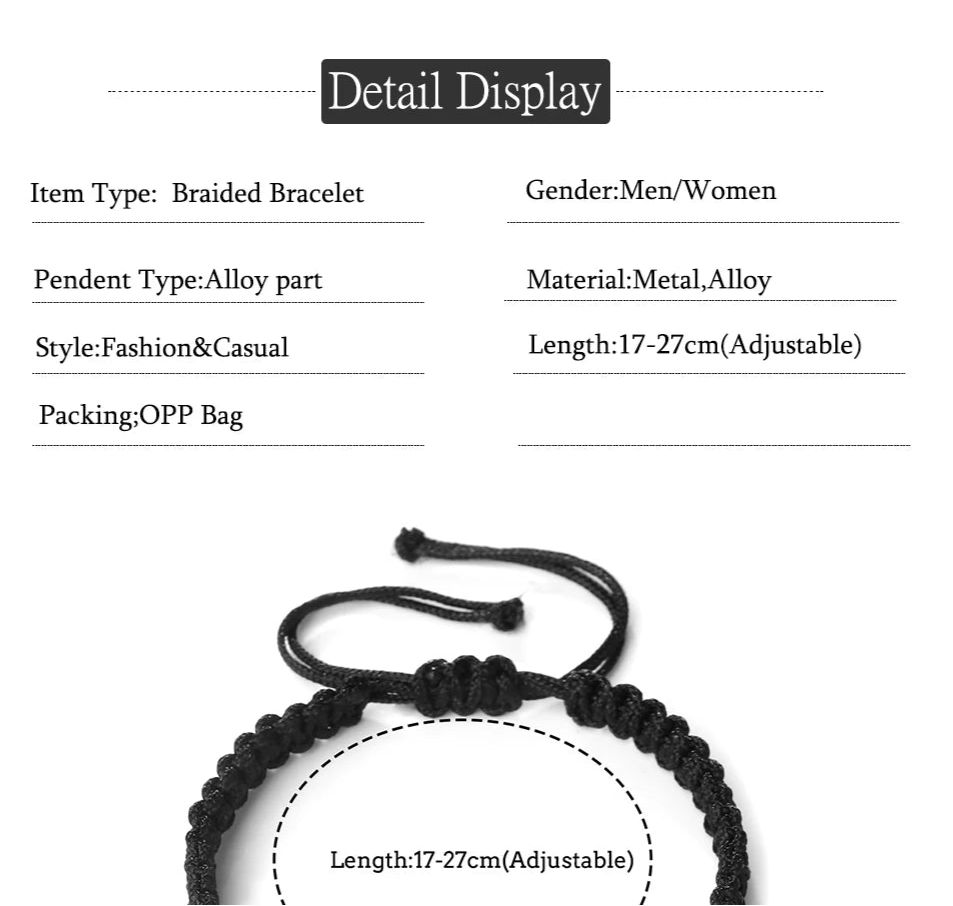 Cute Cat Pendant Braided Bracelet Colorful String Couple Bangles Chain Handmade Yoga Healing Jewelry - PeticaDeals