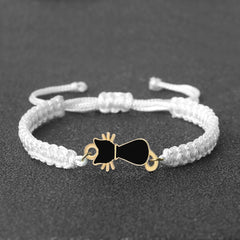 Cute Cat Pendant Braided Bracelet Colorful String Couple Bangles Chain Handmade Yoga Healing Jewelry - PeticaDeals
