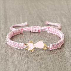 Cute Cat Pendant Braided Bracelet Colorful String Couple Bangles Chain Handmade Yoga Healing Jewelry - PeticaDeals