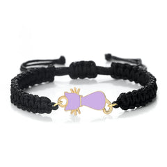 Cute Cat Pendant Braided Bracelet Colorful String Couple Bangles Chain Handmade Yoga Healing Jewelry - PeticaDeals
