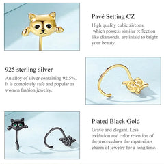 Cute Cat Stud Earrings - PeticaDeals
