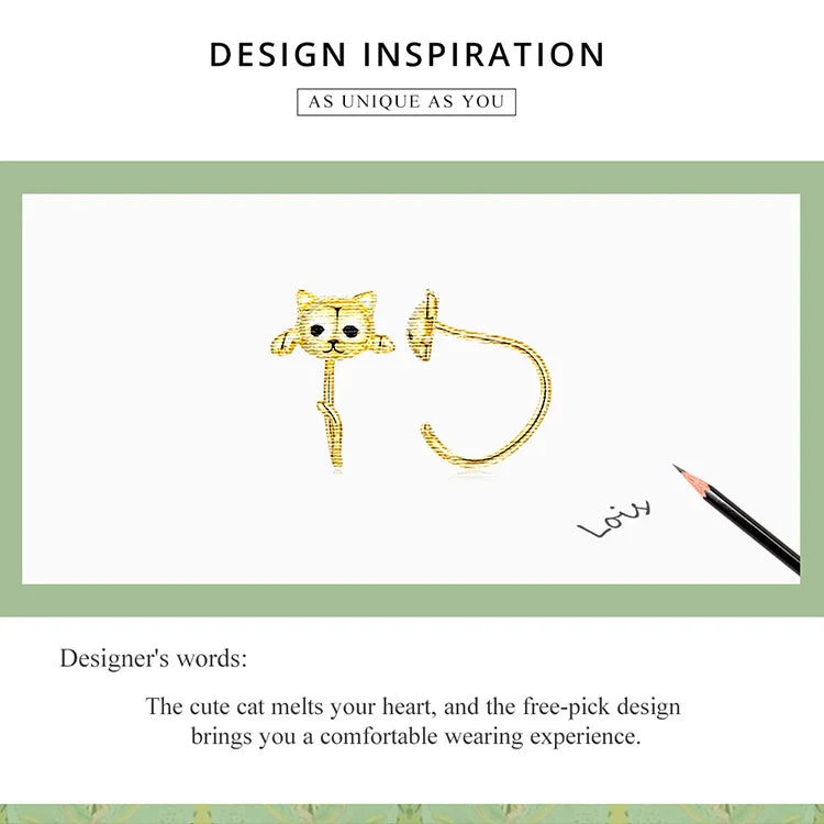 Cute Cat Stud Earrings - PeticaDeals