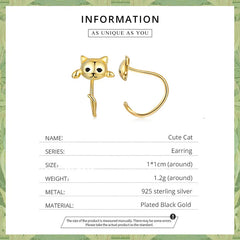 Cute Cat Stud Earrings - PeticaDeals