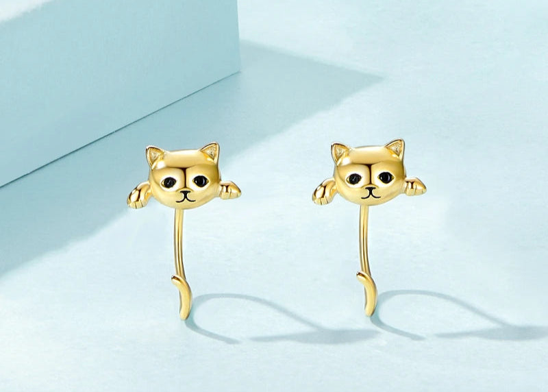 Cute Cat Stud Earrings - PeticaDeals