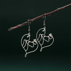 Cute Cat and Dog Dangle Earrings for Girls Stainless Steel Lovely Kitten Animal Drop Earring Fashion Jewelry - PeticaDeals