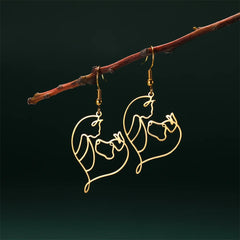 Cute Cat and Dog Dangle Earrings for Girls Stainless Steel Lovely Kitten Animal Drop Earring Fashion Jewelry - PeticaDeals