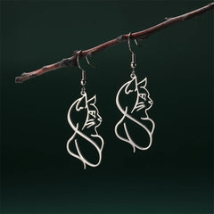 Cute Cat and Dog Dangle Earrings for Girls Stainless Steel Lovely Kitten Animal Drop Earring Fashion Jewelry - PeticaDeals