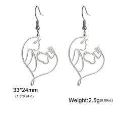 Cute Cat and Dog Dangle Earrings for Girls Stainless Steel Lovely Kitten Animal Drop Earring Fashion Jewelry - PeticaDeals