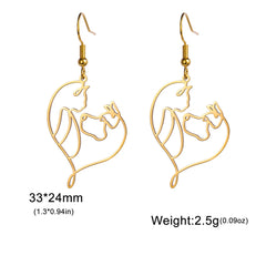 Cute Cat and Dog Dangle Earrings for Girls Stainless Steel Lovely Kitten Animal Drop Earring Fashion Jewelry - PeticaDeals