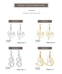 Cute Cat and Dog Dangle Earrings for Girls Stainless Steel Lovely Kitten Animal Drop Earring Fashion Jewelry - PeticaDeals