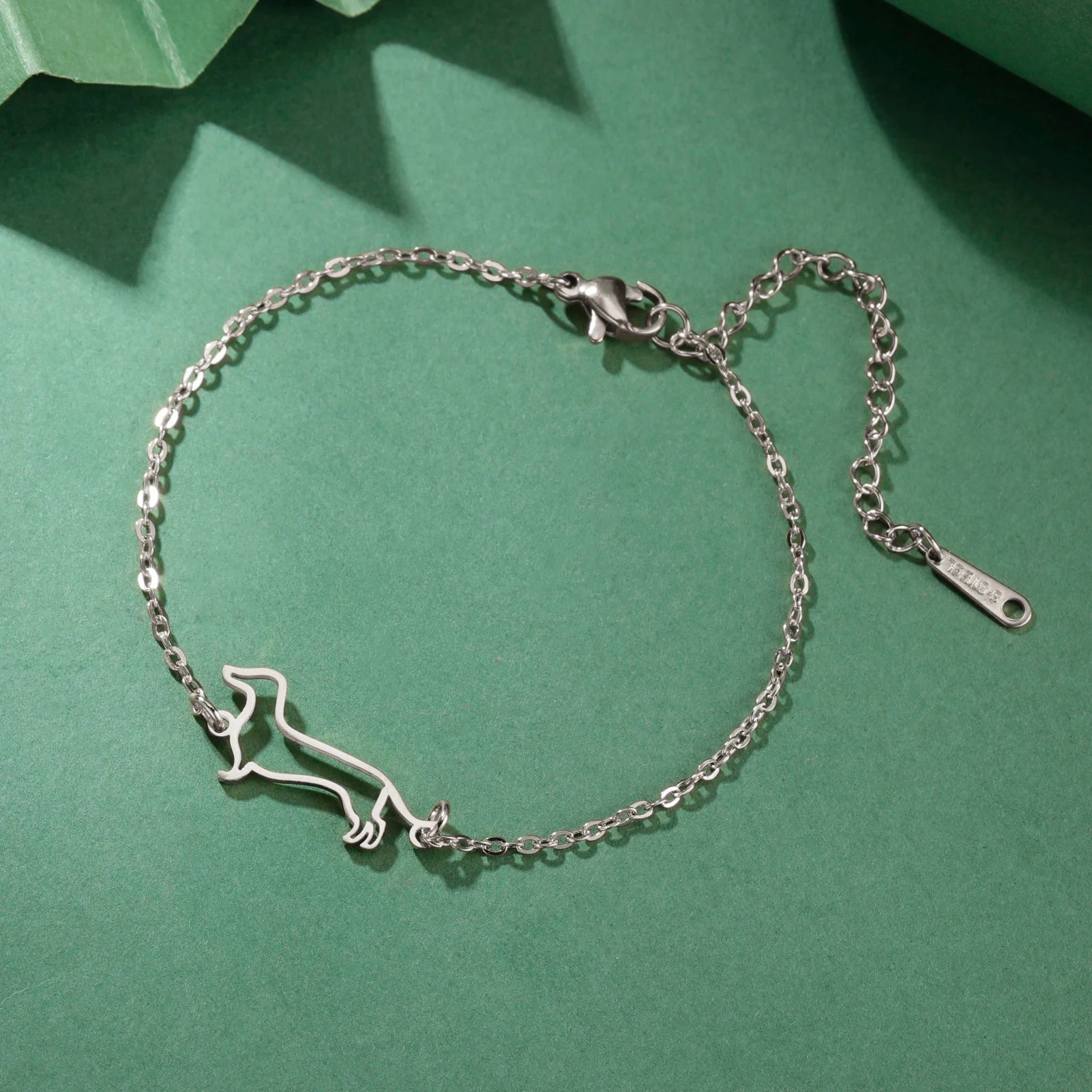 Cute Dachshund Dog Pendant Bracelet Stainless Steel Women's Hollow Summer Beach Pet Lover - PeticaDeals