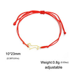 Cute Dachshund Dog Pendant Bracelet Stainless Steel Women's Hollow Summer Beach Pet Lover - PeticaDeals
