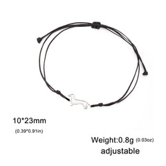 Cute Dachshund Dog Pendant Bracelet Stainless Steel Women's Hollow Summer Beach Pet Lover - PeticaDeals