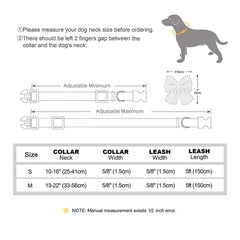 Cute Dog Collar Leash Set With Bowknot Soft Velvet - PeticaDeals