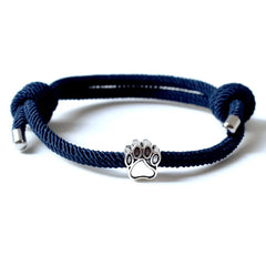 Cute Dog Footprints Charm Bracelet for Women & Men Adjustable Red String - PeticaDeals