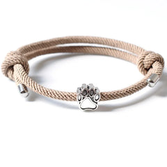 Cute Dog Footprints Charm Bracelet for Women & Men Adjustable Red String - PeticaDeals