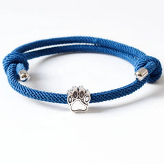 Cute Dog Footprints Charm Bracelet for Women & Men Adjustable Red String - PeticaDeals