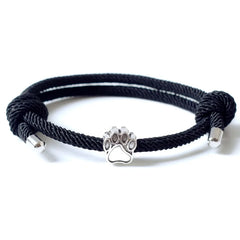 Cute Dog Footprints Charm Bracelet for Women & Men Adjustable Red String - PeticaDeals