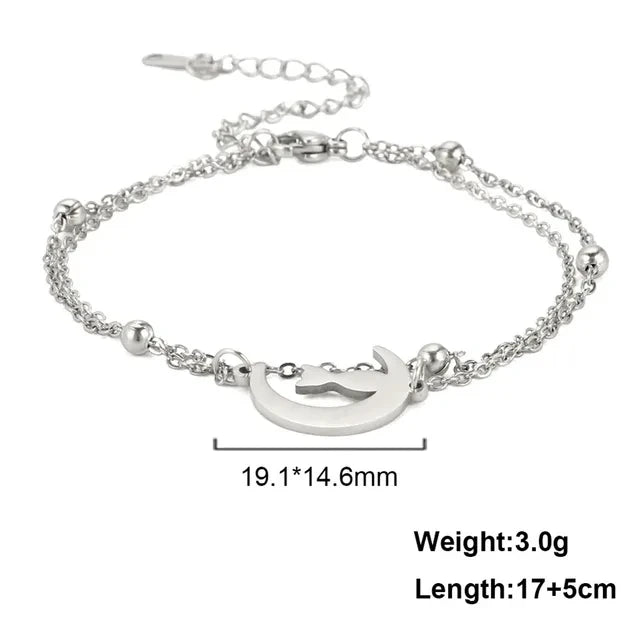 Cute Lying Cat Charm Bracelet for Women Stainless Steel Animal Kitten Wax Rope Hand Bracelet Jewelry - PeticaDeals