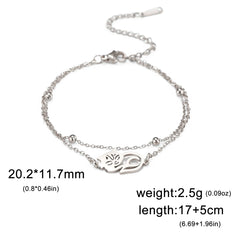 Cute Lying Cat Charm Bracelet for Women Stainless Steel Animal Kitten Wax Rope Hand Bracelet Jewelry - PeticaDeals
