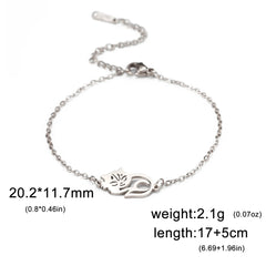 Cute Lying Cat Charm Bracelet for Women Stainless Steel Animal Kitten Wax Rope Hand Bracelet Jewelry - PeticaDeals