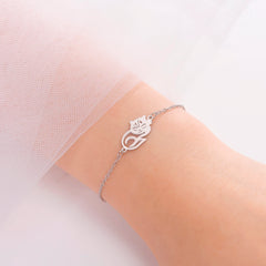 Cute Lying Cat Charm Bracelet for Women Stainless Steel Animal Kitten Wax Rope Hand Bracelet Jewelry - PeticaDeals