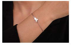Cute Pet Labrador Dog Charm Bracelet Stainless Steel Wax Rope Bracelets for Women Girl Jewelry - PeticaDeals