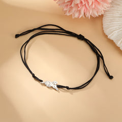 Cute Pet Labrador Dog Charm Bracelet Stainless Steel Wax Rope Bracelets for Women Girl Jewelry - PeticaDeals