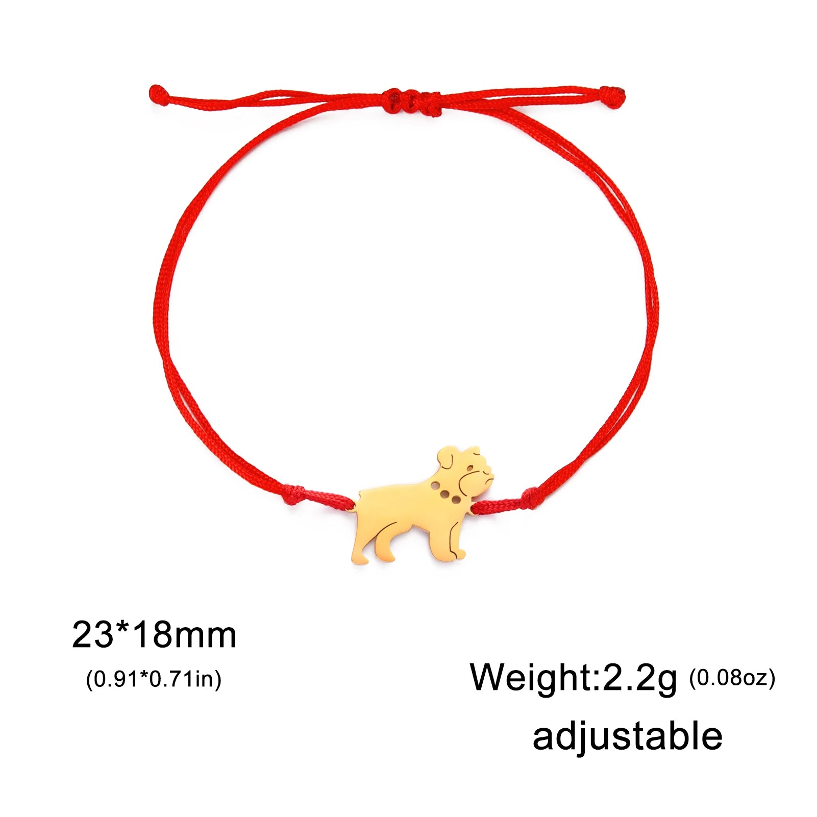 Cute Pet Labrador Dog Charm Bracelet Stainless Steel Wax Rope Bracelets for Women Girl Jewelry - PeticaDeals