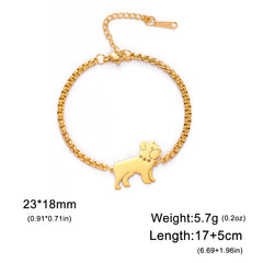 Cute Pet Labrador Dog Charm Bracelet Stainless Steel Wax Rope Bracelets for Women Girl Jewelry - PeticaDeals