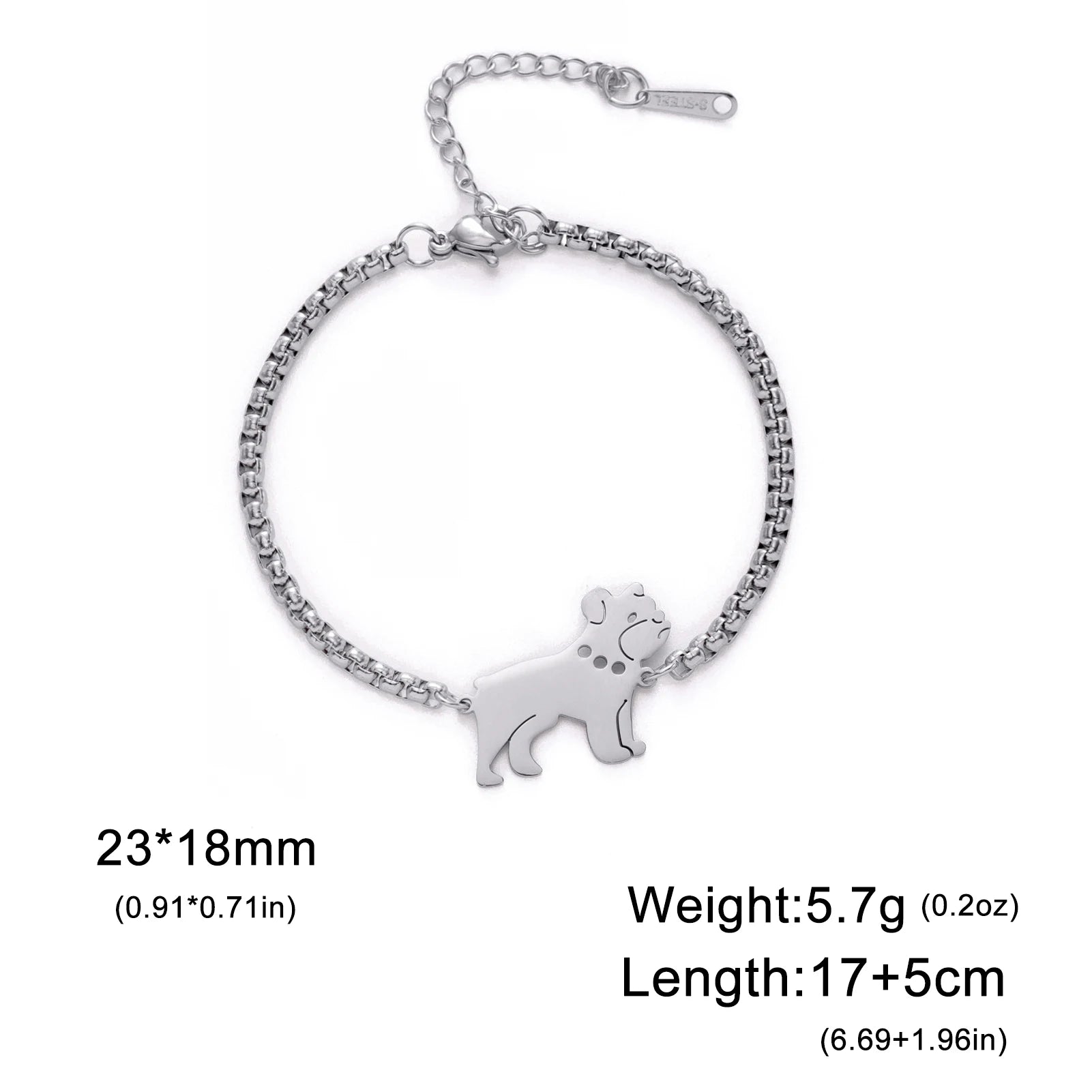 Cute Pet Labrador Dog Charm Bracelet Stainless Steel Wax Rope Bracelets for Women Girl Jewelry - PeticaDeals