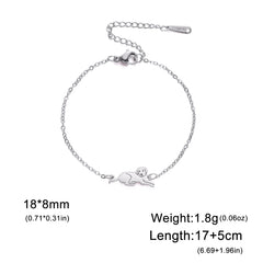 Cute Pet Labrador Dog Charm Bracelet Stainless Steel Wax Rope Bracelets for Women Girl Jewelry - PeticaDeals
