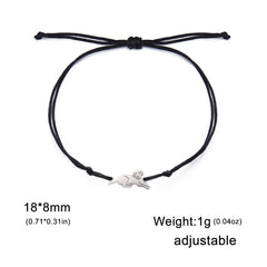 Cute Pet Labrador Dog Charm Bracelet Stainless Steel Wax Rope Bracelets for Women Girl Jewelry - PeticaDeals