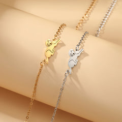 Cute Pet Labrador Dog Charm Bracelet Stainless Steel Wax Rope Bracelets for Women Girl Jewelry - PeticaDeals