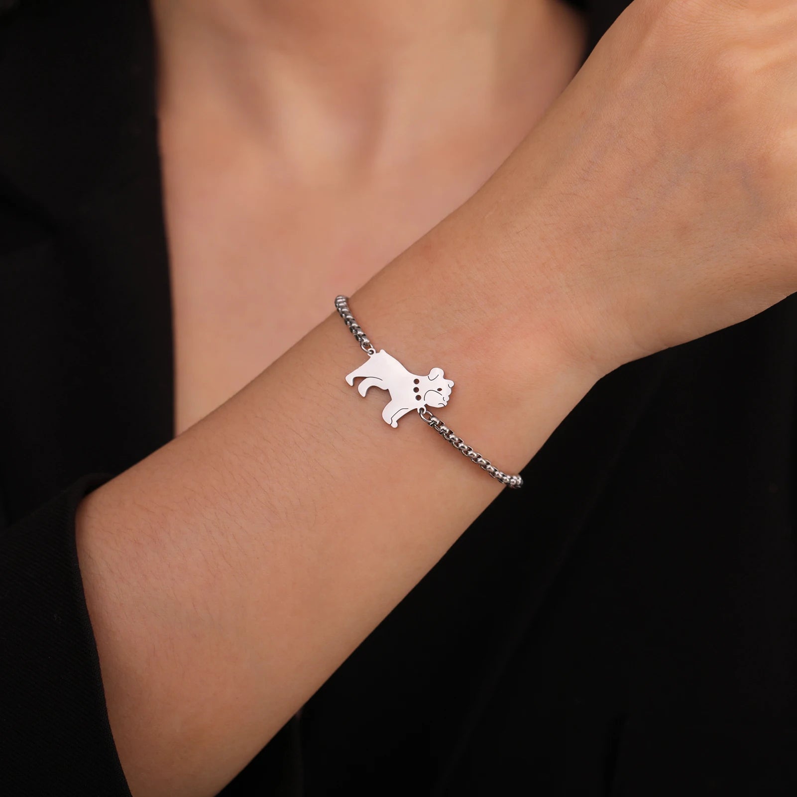 Cute Pet Labrador Dog Charm Bracelet Stainless Steel Wax Rope Bracelets for Women Girl Jewelry - PeticaDeals