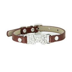 Cute Rhinestone Bone Dog Collar Pet - PeticaDeals